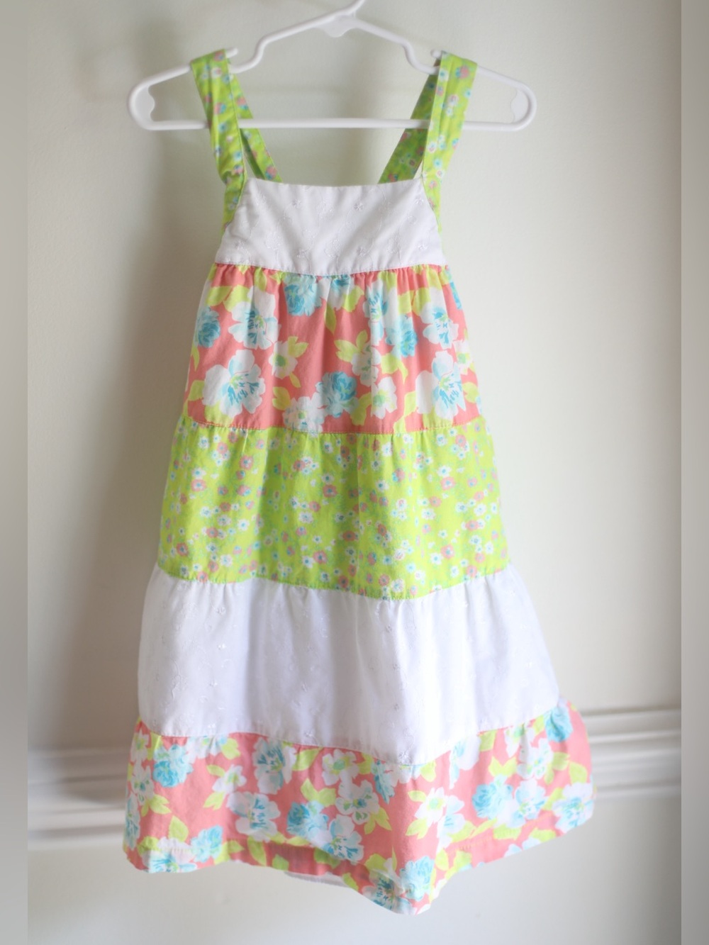 Penelope Mack Floral Patchwork Sundress Girls Size 5 Spring Summer - Picture 2 of 5